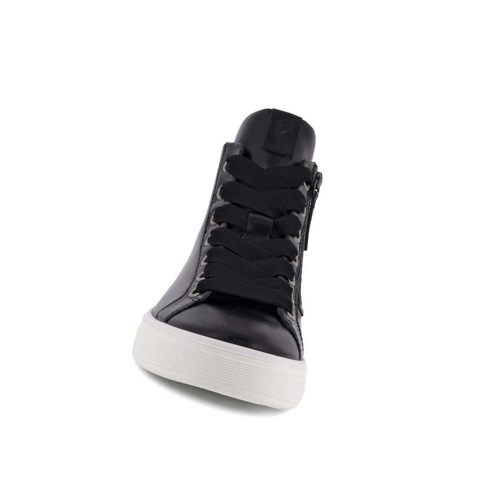 Women's Ecco Stret Tray Mid-cutie Boots Black | Canada 51FDN